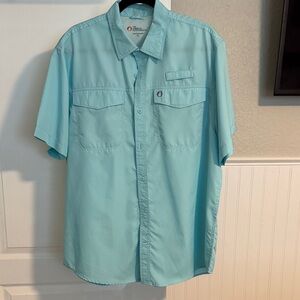 Light Blue Men's Casual Button Down Shirt